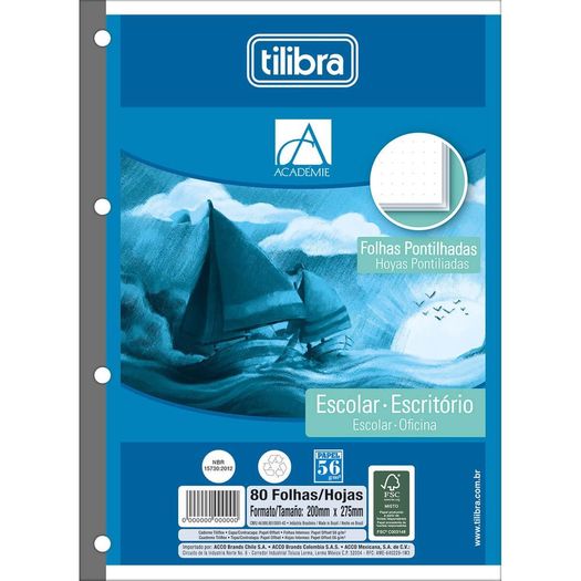 bloco fichario 80f universitário pontilhado 294977 tilibra bloco fichario 80f universitário pontilhado 294977 tilibra