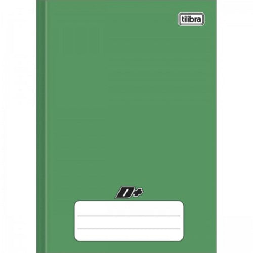 caderno linguagem brochura 48 folhas verde d+ capa dura