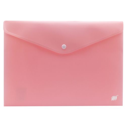 pasta envelope a4 com botão rosa pastel db803abc yes