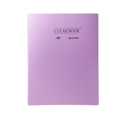 pasta catalogo clear book lilas pastel 20 envelopes bd20abc yes