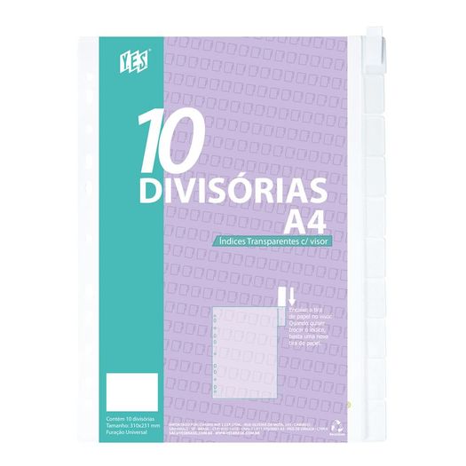divisoria fichário 10 divisões a4 transparente cristal 10intba yes divisoria fichário 10 divisões a4 transparente cristal 10intba yes