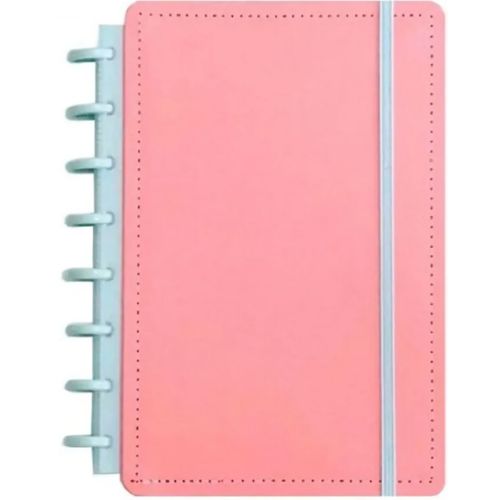 caderno inteligente 80 folhas a5 rosa pastel