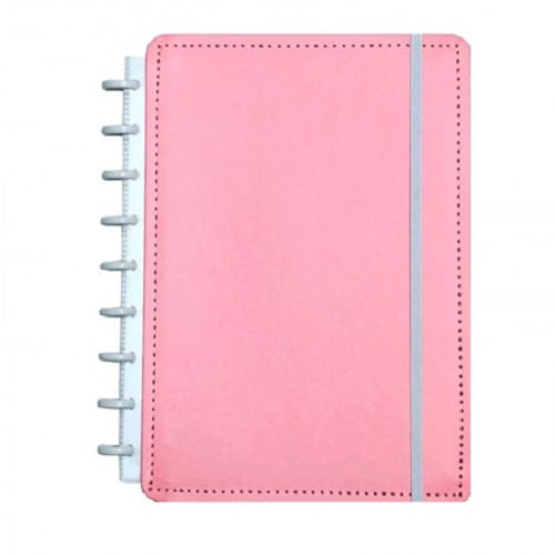 caderno inteligente 80f m rosa pastel
