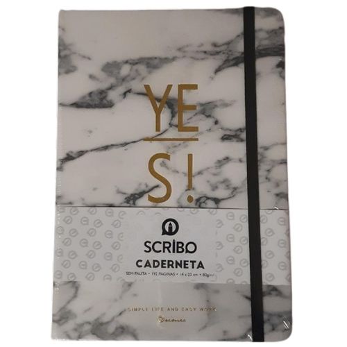 caderneta de anotações scribo mármore 96 folhas sem pauta