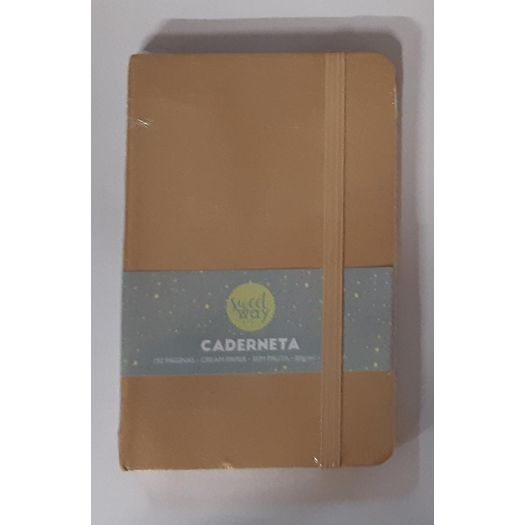 caderneta de anotações p sweet way dourado 192f sem pauta capa flexível 9x14cm