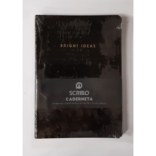 caderneta de anotações m scribo brilho preto 192f sem pauta capa flex 12x17cm caderneta de anotações m scribo brilho preto 192f sem pauta capa flex 12x17cm