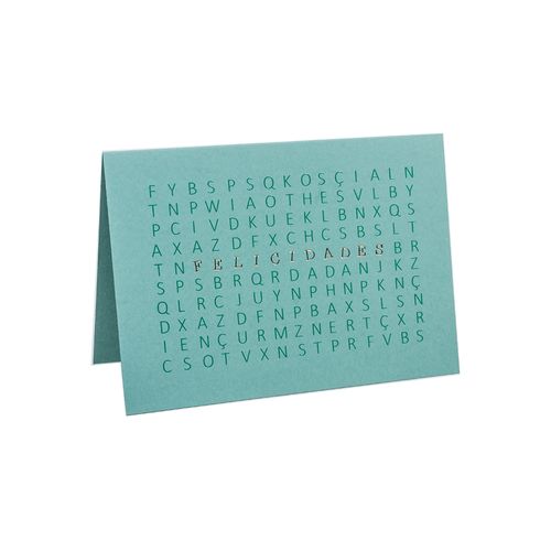 cartão caça palavras felicidades