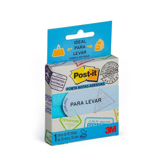 bloco post it neon 76x76mm para levar 90f azul 3m bloco post it neon 76x76mm para levar 90f azul 3m