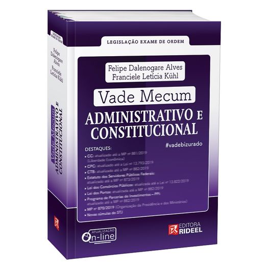 Vade Mecum Administrativo E Constitucional - Legislacao Exame De Ordem - Rideel - 1 Ed