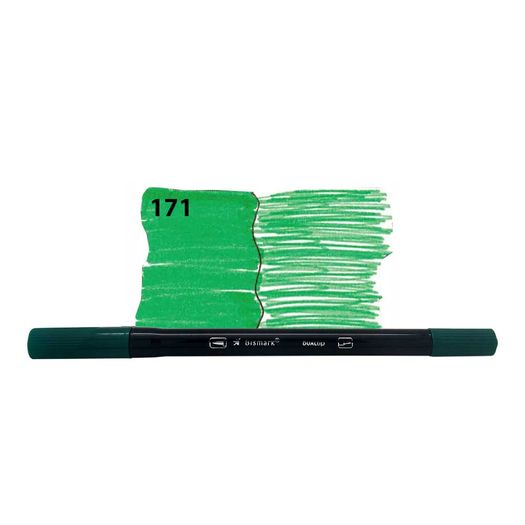 caneta bismark dualtip 2 pontas pincel verde folha caneta bismark dualtip 2 pontas pincel verde folha