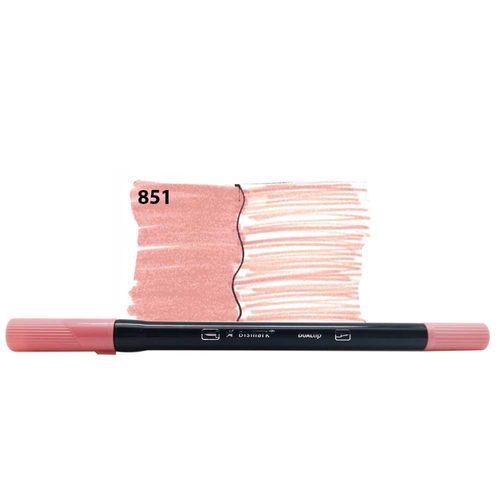 caneta bismark dualtip 2 pontas 0.4/pincel rosa pastel 851-pk0100c yes avulso
