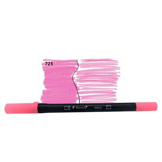 caneta bismark dualtip 2 pontas 0.4/pincel rosa neon 725-pk0100c yes avulso caneta bismark dualtip 2 pontas 0.4/pincel rosa neon 725-pk0100c yes avulso