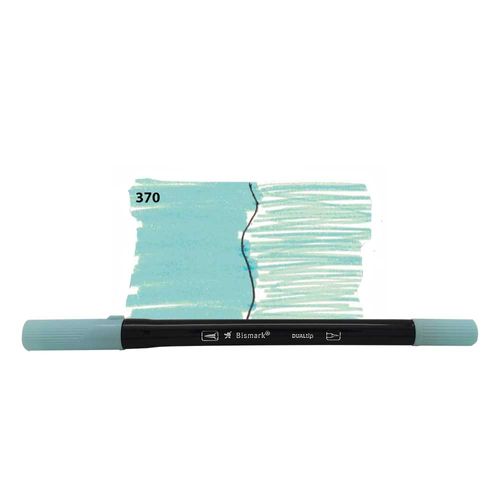 caneta bismark dualtip 2 pontas 0.4/pincel azul pastel 370-pk0100c yes avulso