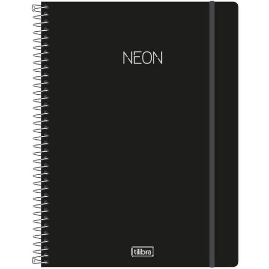 caderno univ 1x1 80f neon preto 302457 tilibra caderno univ 1x1 80f neon preto 302457 tilibra