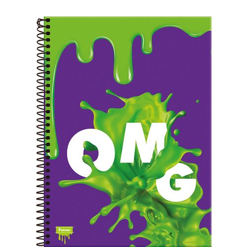 caderno univ 1x1 96f cd 336610-2 slime nickelodeon foroni