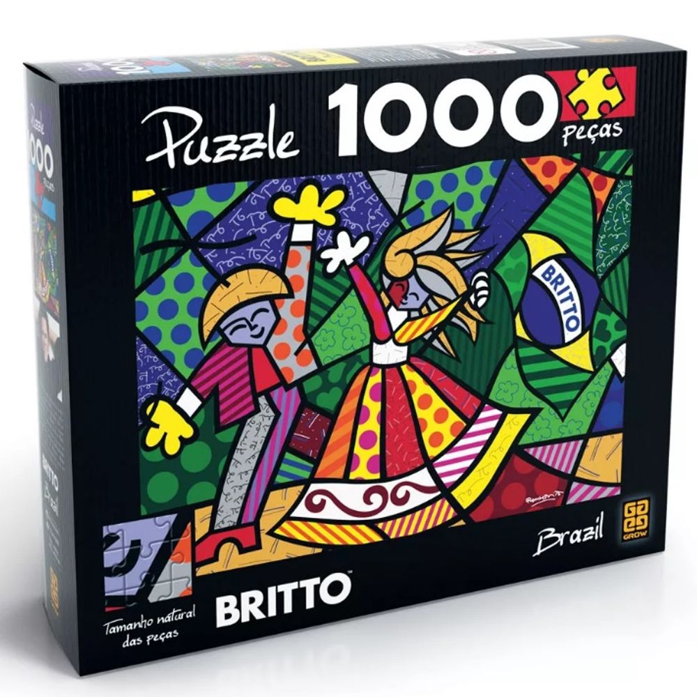 QuebraCabeça 1000 Peças Romero Britto Brazil 2715 Grow Livrarias Curitiba