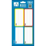 etiqueta escolar com 8 unidades colorido etiqueta escolar com 8 unidades colorido