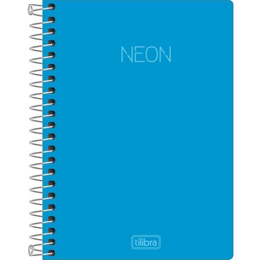caderneta espiral 80 folhas neon azul caderneta espiral 80 folhas neon azul