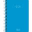 caderneta espiral 80 folhas neon azul