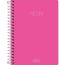 caderneta espiral 80 folhas neon rosa
