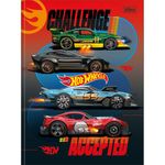 caderno brochurao 80 folhas capa dura hot wheels