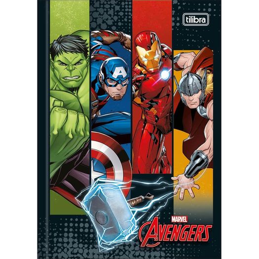 caderno linguagem brochura 80 folhas capa dura avengers caderno linguagem brochura 80 folhas capa dura avengers