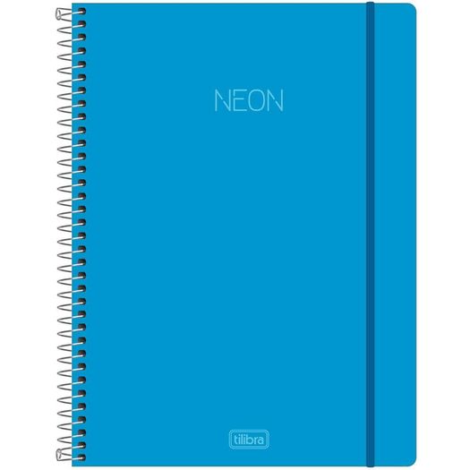 caderno universitário 1x1 80 folhas neon azul caderno universitário 1x1 80 folhas neon azul