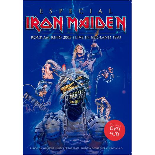 dvd iron maiden - rock am ring 2005 + live in england 1993 (dvd + cd)