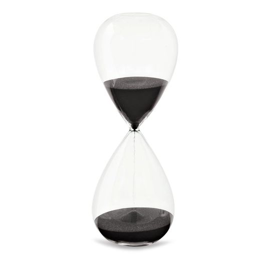 ampulheta de vidro decorativa areia preta 16cm ampulheta de vidro decorativa areia preta 16cm