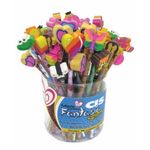 lápis grafite hb com ponteira fantasia sortido avulso lápis grafite hb com ponteira fantasia sortido avulso