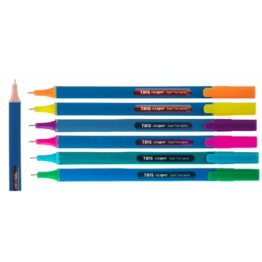 caneta hidrografica 0,4mm super fina liqeo tris neon 6 cores 685403 summit caneta hidrografica 0,4mm super fina liqeo tris neon 6 cores 685403 summit