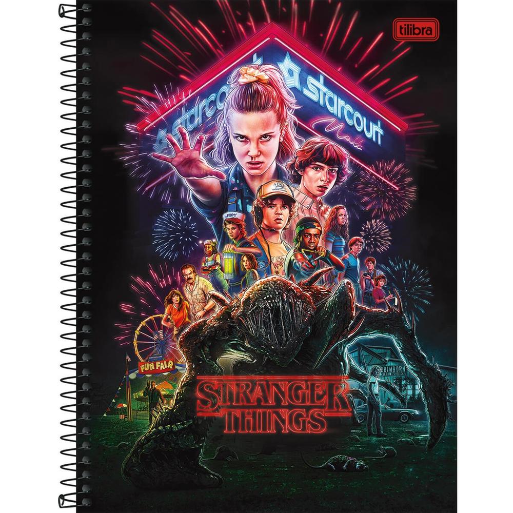 Caderno Univ 1x1 80f Cd 294136 Stranger Things Tilibra - Livrarias Curitiba