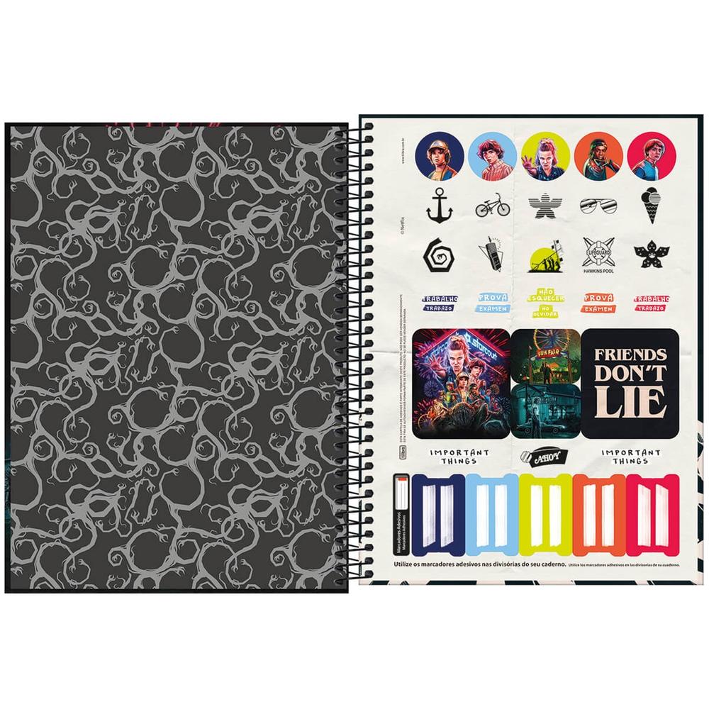 Caderno Univ 1x1 80f Cd 294136 Stranger Things Tilibra - Livrarias Curitiba