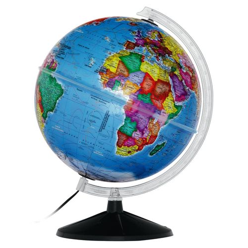 globo terrestre prisma político 30cm com led