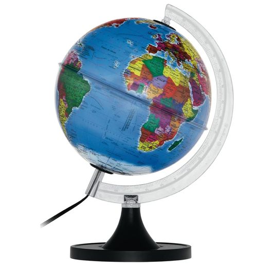 globo terrestre gênio político 21cm com led globo terrestre gênio político 21cm com led