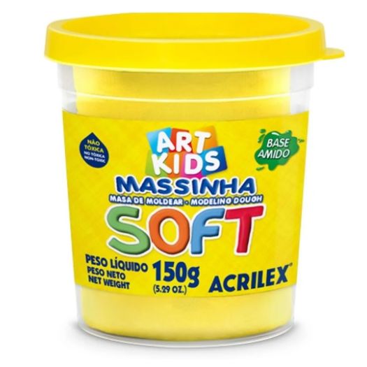 massa para modelar soft 150g amarelo limão massa para modelar soft 150g amarelo limão