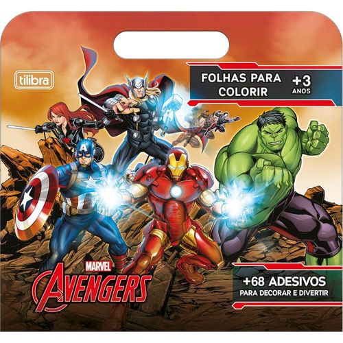 maleta folhas para colorir 8 folhas avengers