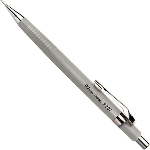lapiseira-07mm-sharp-prata-p207-zpb-pentel-avulso-varejo