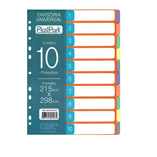 divisoria fichario 10 divisoes colorida romitec divisoria fichario 10 divisoes colorida romitec