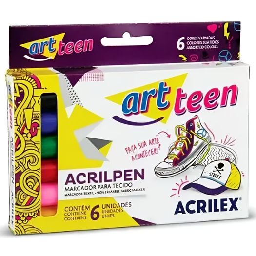 caneta para tecidos 6 cores caneta para tecidos 6 cores