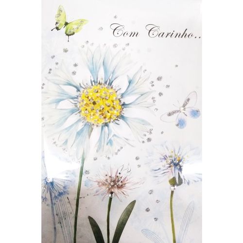cartão grande amor com carinho flores