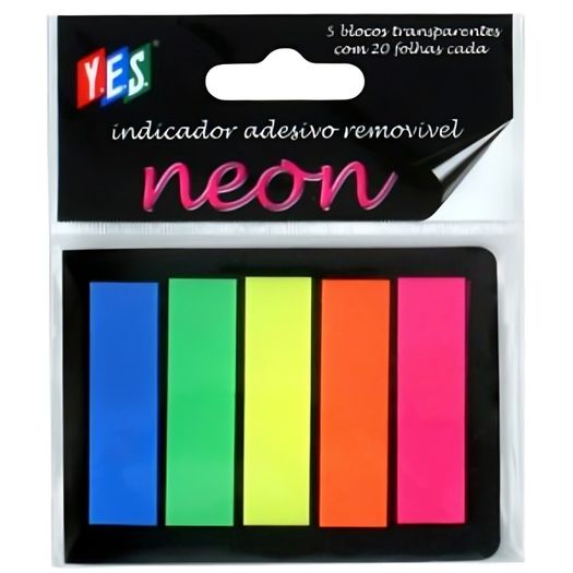 marcador adesivo flags 100 folhas 5 cores neon marcador adesivo flags 100 folhas 5 cores neon