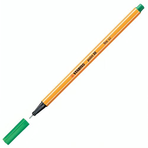 caneta stabilo 0,4mm verde oliva 88/36