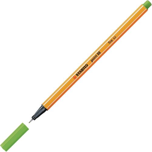 caneta stabilo 0,4mm maça verde 88/33
