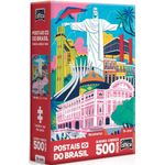 quebra-cabeça 500 peças nano postais do brasil monumentos