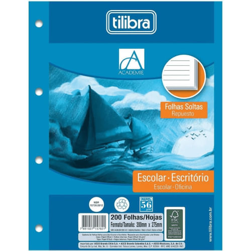 bloco fichário 200f 157821 tilibra