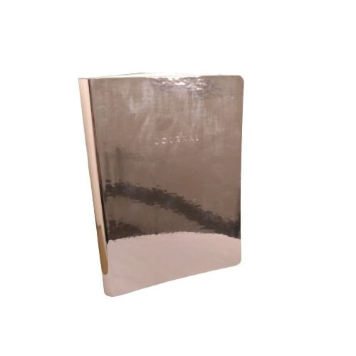 caderneta de anotações lovely journal bronze espelhado 96 folhas sem pauta capa flexivel 9x14cm