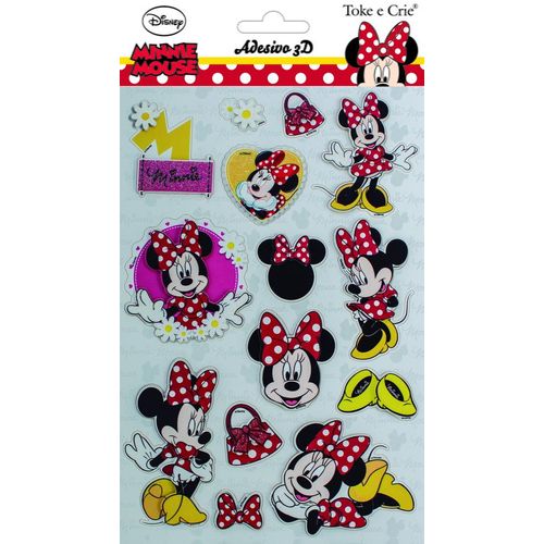 adesivo 3d minnie mouse