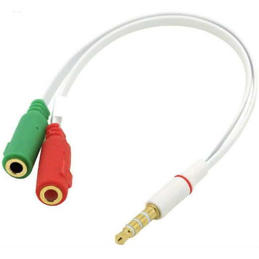 cabo de audio adaptador p2 - cores branco ou preto - md9 cabo de audio adaptador p2 - cores branco ou preto - md9