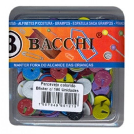 percevejo colorido 100un bacchi percevejo colorido 100un bacchi